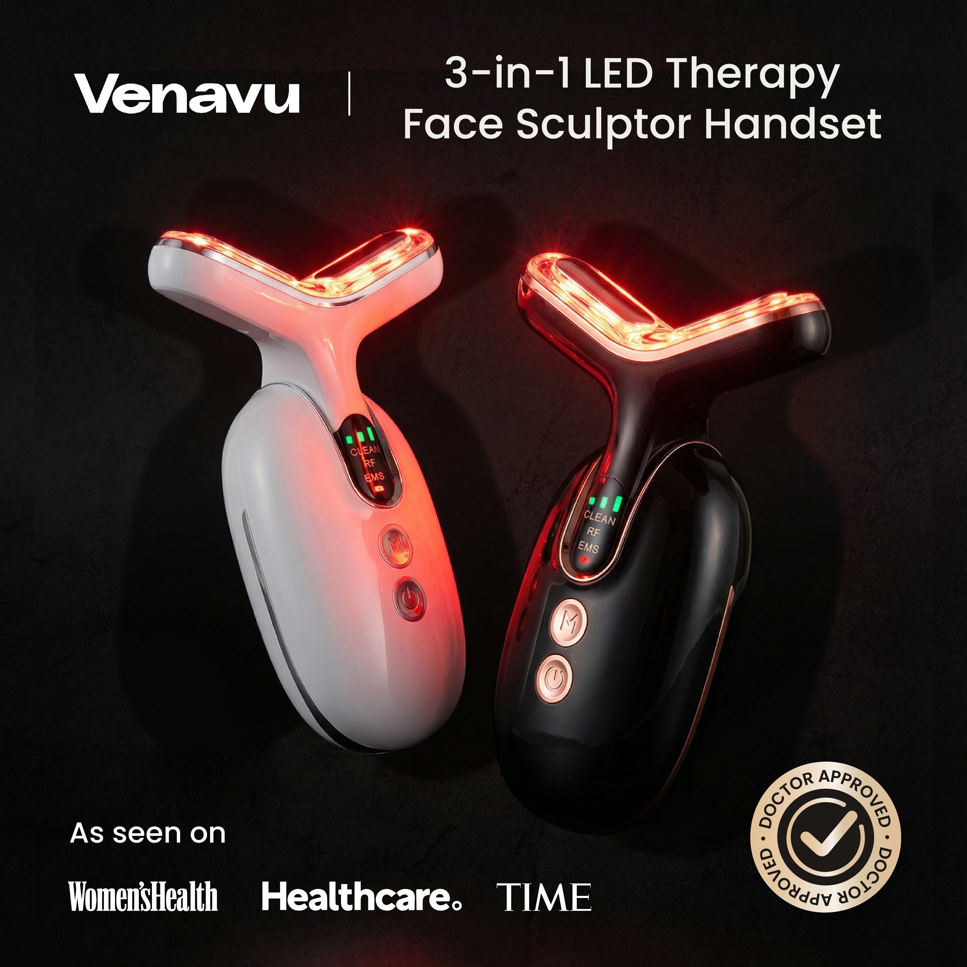 Venavu 3-in-1 LED Therapy Face Sculptor Handset