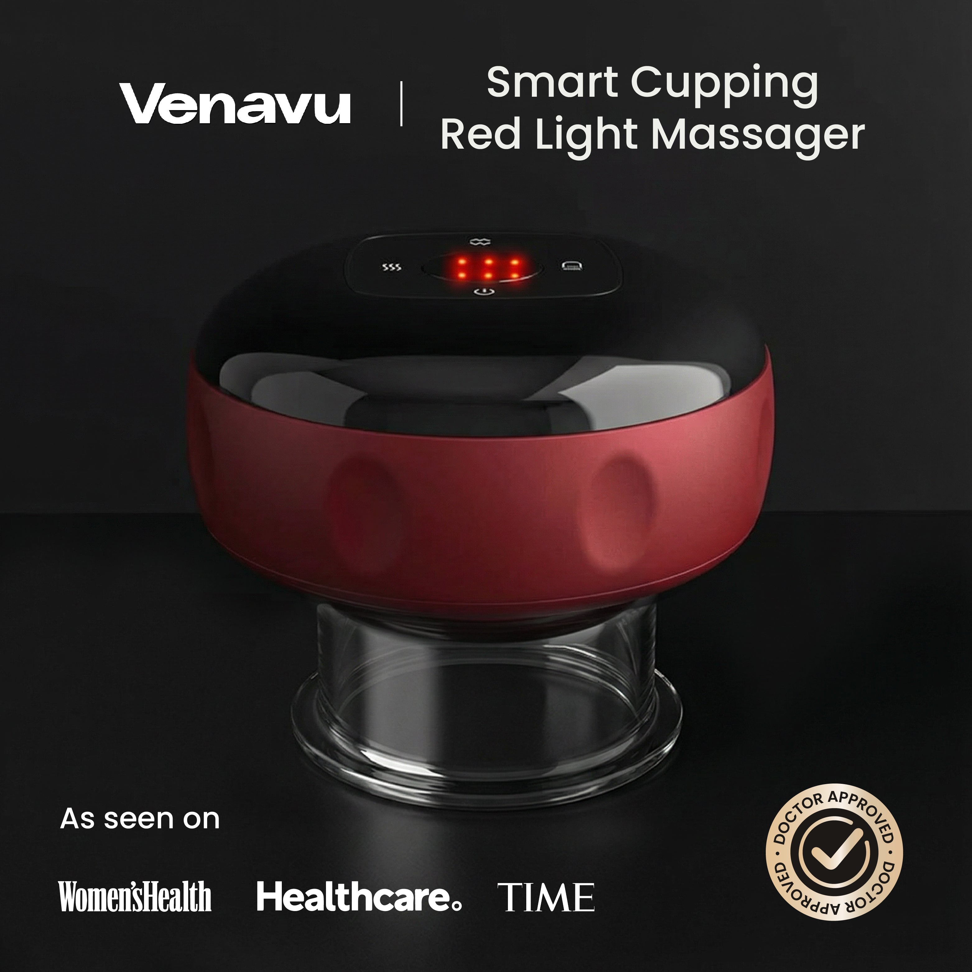 Venavu Smart Cupping Red Light Therapy Massager